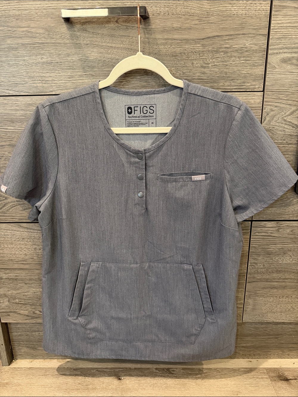 FIGS Gray Scrub Top